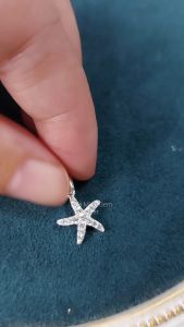 Mặt dây chuyền bạc kiểu ngôi sao biển đính đá size 11.5mm C0111 Hoa Minh Gem