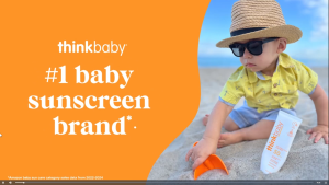 Think baby Safe Sunscreen SPF 50 (3oz / 89ml)
