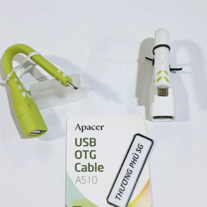 Cáp OTG Micro USB / Chuẩn cắm Micro USB - Nhựa dẻo (Apacer / Xả kho)