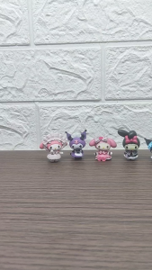 Pajangan Figure My Melody Kuromi +-4cm - Mainan Anak - Hiasan Kue Ultah bisa pilih varian - Per pcs