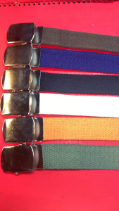 เข็มขัดหัวลูกกิ้งสายผ้าใยคอดต่อนขนาด30mmสายยาว44นิ้วฟรีไ้ทร์