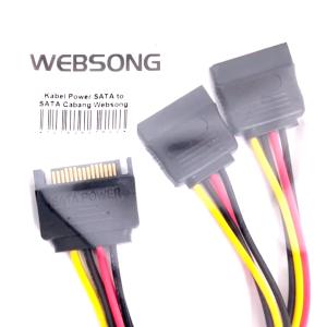 Kabel Power SATA to 2x SATA Cabang High Quality Websong