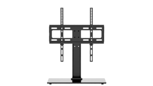 Universal √26‘-70’ inch Table TV Stand with Tempered Glass Base Height Adjustable Monitor Desk Bracket Wall Mount On Table Or Console