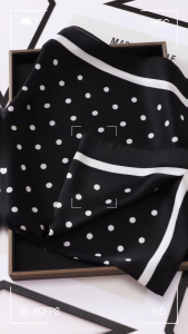 [mimiraco] Tudung Bawal Satin Polka Dot Segi Empat Size 90cm x 90cm Hijab