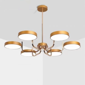 LED Chandelier 6 Lights: Industrial Pendant Lighting Fixture & Modern Mid Century Ceiling Light