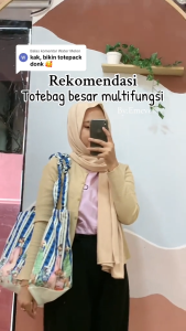 Grosiran OMYGOOSE Tas Tote Bag Wanita Gentle Woman / Tote Bag Kanvas Motif / Tote Bag Kampus Motif