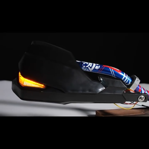 Universal การ์ดแฮนด์ แบบมีไฟ และไม่มีไฟเลี้ยว แข็งแรง ทนทาน ใช้ได้ กับแฮนด์ 22 และ 28 มิล านยนต์สำหรับ Honda Yamaha YZ(มีไฟ LEDสัญญาณไฟเลี้ยว)