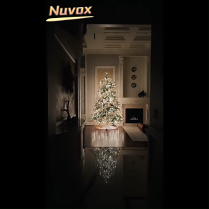 4FT/5FT/6FT Automatic PE+PVC Snow Christmas Tree 2024 new XMas tree Artificial Snowflake Christmas Tree with Metal Stand New Year Indoor and Outdoor Decoration Tree