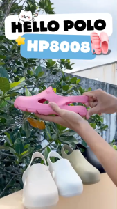 เสริมความสวยให้บางส่วน คุณค่ารองเท้า Hello Polo รองเท้าหัวโต รัดส้นหัวโต กันลื่น เบาสบาย พื้นนุ่มมาก รองเท้าแตะผู้หญิงแฟชั่นฤดูร้อน กลางแจ้ง สามารถเหมาะกับฤดู HP8008 บนเส้นทางความงาม