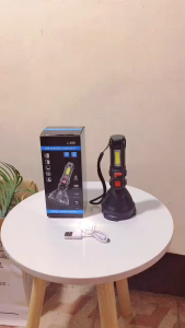 Home emergency flashlight charging flashlight COB work light remote flashlight USB flashlight