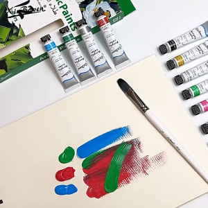 Acrylic/Water/Oil Color Paint Set 12Colors 12ml Tubes Pigment Paints Non Toxic Art Craft Paints Gifts for Artists Kids Beginners & Painters Canvas Ceramic Rock Painting Supplies