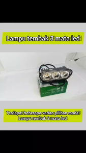 LAMPU SOROT TEMBAK LED TEMBUS KABUT WATERPROOF RTD E03 3 mata motor LAMPU SOROT TEMBAK LED TEMBUS KABUT WATERPROOF RTD E03 3 mata motor