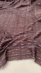 Vải Lụa Thượng Uyển Nâu Họa Tiết  Khổ 1m48 - Chất Láng Bóng Dày Vừa Mềm Mịn Rũ - May Áo Kiểu Áo Dài