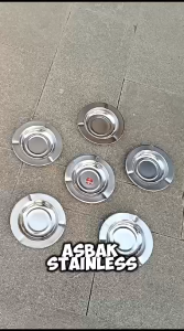 TEMPAT ASBAK STAINLESS // ASBAK BULAT STAINLESS SATUAN