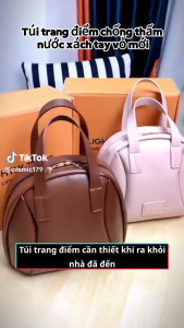 Túi đựng mỹ phẩm Lightlytravel dạng tròn loại lớn túi xách đựng mỹ phẩm siêu sang siêu đẹp túi chứa kem phấn son mỹ phẩm nước hoa siêu tiện dụng