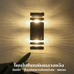 โคมไฟติดผนัง ไฟประดับกลางแจ้ง โคมไฟนอกบ้าน ไฟทางเดิน ไฟแต่งสวน สไตล์โมเดิร์น โคมไฟติดผนัง ทรงกระบอก ไฟE27โคมไฟติดผนัง