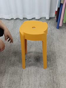 BONA Upgraded Nordic Plastic Chair Stool Stackable Dining Chair Modern Plastic Stool Chair Multi-Colour Options Low Stool