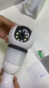 กล้องวงจรปิด360 wifi กล้องวงจรปิดไร้สาย กล้องส่องพระ กล้องหลอดไฟ และการตรวจสอบในหนึ่งเดียว กล้องวงจรปิด V380 Pro กล้องเฝ้าระวังหลอดไฟระยะไกลแบบพาโนรามา