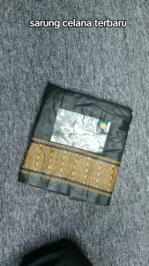 Sarcel Dewasa & Sarcel Anak: Sarung Celana Motif Polos & Sabuk Black Series