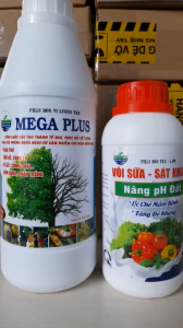 Bộ Đôi  Sinh Học Trừ Nấm Bệnh Thán Thư Thối Nhũn Rỉ Sắt Sương Mai Phấn Trắng  - MegaPower Vôi Sữa