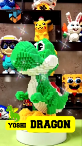 SMY Toystown Mario Yoshi Dragon Medium Mainan Bangunan Nano Block Bricks Mainan Edukasi Balok Susun Mainan Anak Mainan Tumpuk Balok Karakter Kartun Animasi 3D