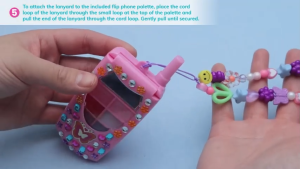 Year End Sales | Make It Real Flip Phone Lip Gloss Set and DIY Lanyard (2329) Safety Non-Toxic Cosmetic Makeup Kit