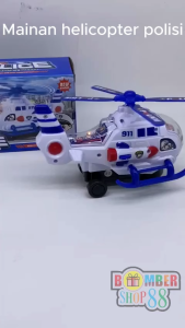 MAINAN ANAK Heli Music Police HELIKOPTER POLISI BESAR HELICOPTER POLICE BUMP N GO MUSIK