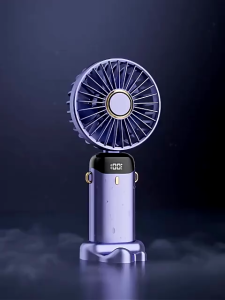 H21 Kipas Mini LED S12Pro Portable USB Kipas Lipat Leher 5 Speed Wind