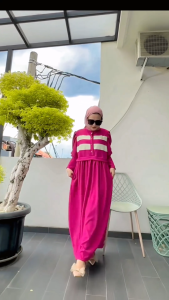 COD Nazira Midi Dress BUSUI Knit Midi Dress Terbaru 2024 Viral Kekinian Dress Muslim Korean Style