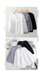 CHIKA kemeja Blouse Anak Perempuan 7-14 tahun /Pakaian Anak Perempuan /kemejaa atasan anak