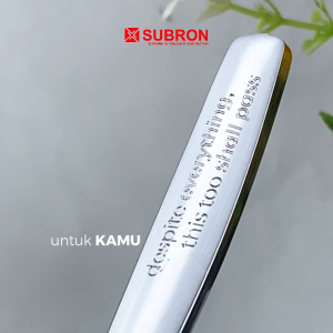 SUBRON Alat Makan Sendok Garpu Pisau Makan Besar Kecil Sayur Tebal Hotel Stainless Gold Cake Shovel Sekop Scoop Kue Pizza