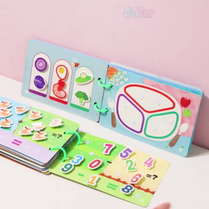 Montessori Repeatedly Sticker Busy Board Paste Reading Puzzle Educational Toys For Kids Gifts