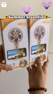HK59-3A/3B Mini Portable Fan Handheld and USB Rechargeable with Cellphone Holder