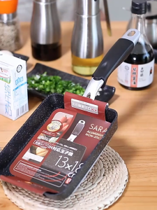 24cm Tamagoyaki Square Non-Stick Egg Frying Pan Japanese Aluminum Square Omelette Pan 玉子烧煎蛋平底锅