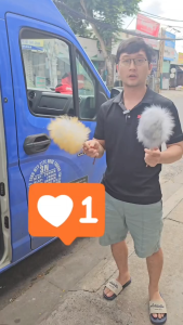 Chổi Quét Bụi Lông Cừu Mềm Mịn Cán Gỗ Cao Cấp Quét Nội Thất Ghế Xe Chổi Quét Bụi Lau Bàn Thờ 28cm