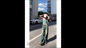 กางเกงยีนส์ สายฝอ ฟอกสนิม ทรงขากระบอก ขายาว