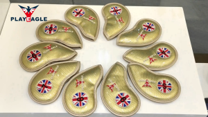 Promotion PLAYEAGLE Golf Iron Headcovers Crystal Pu Leather Golf Iron Covers 10pcs/set
