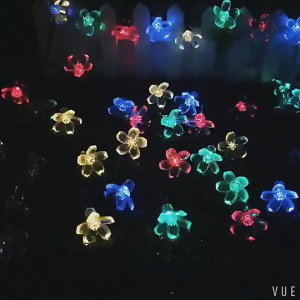 YEELITE 30 LED Outdoor waterproof cherry blossom color changing fairy garden solar string lights LED Christmas tree decoration lights