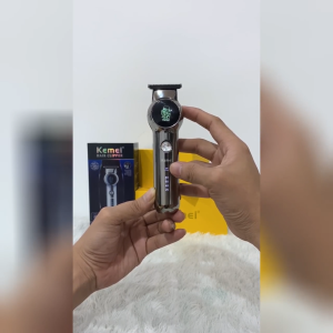 Alat Cukur Rambut Listrik 1 Set Kemei KM 1851 - Hair Clipper Cukuran Rambut Silver