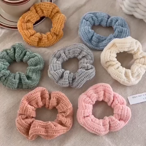 Bayar Di Tempat - Rajut Scrunchie Ikat Rambut / Polos Hair Tie Korean Style