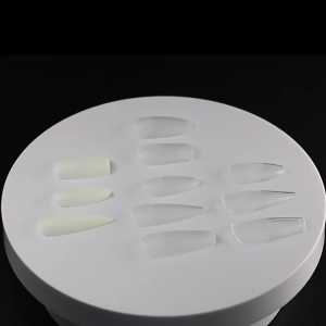Jieliya 500pcs / Set Kuku Palsu Softgel Nail Tips Soft Gel yips Pre Buffed Clear Nail Art Softgel Nail Tips High Quality Full number