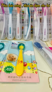 Bộ Thìa Mềm Báo Nóng Kichilachi Cho Bé Ăn Dặm Muỗng ăn dặm cho trẻ chất silicon siêu mềm an toàn cho bé