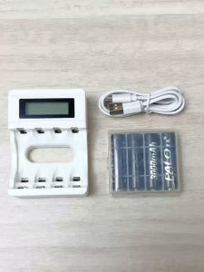 PALO Charger Baterai Multi Slot 4+1 Plug Tipe C/Wireless Charge Kompatibel AA/AAA - Warna Putih
