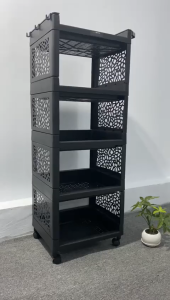 Rak Dapur Serbaguna & Rak Troli 5 Tingkat Dengan Roda PE 1