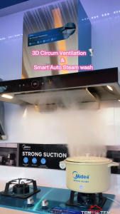 【FREE DUCTING HOSE】Midea Cooker Hood 2000m³/hr MCH-90M80AT Auto-Steam Wash Cleaning Technology + MIDEA Built In Hob MGH-76Q60B / MGH-8216SS / MGH-4360GL