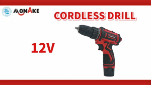 MONAKE Baterai Mesin Bor Listrik Tanpa Kabel Impact Drill Portabel Cordless 12S/12V/36V-3 with Li-ion Batteries