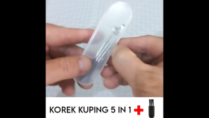 Alat Korek Pembersih Kuping 5 in 1 PLUS KUAS Telinga Stainless Steel Murah