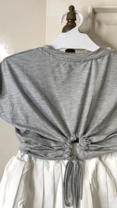 Setelan Anak Perempuan Import Model Rok Mini Remple Ruffle Turtleneck Karet Belakang Kekiinian