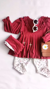 Ayana Oneset By lilbi | Baju Muslim Anak Cewek | Outfit Kekinian Bayi | Busana Muslim Anak Perempuan