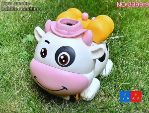 Bò sữa điều khiển từ xa thổi bong bóng phun khói bằng đồng hồ dể thương cho bé bộ quà tặng bé trai gái